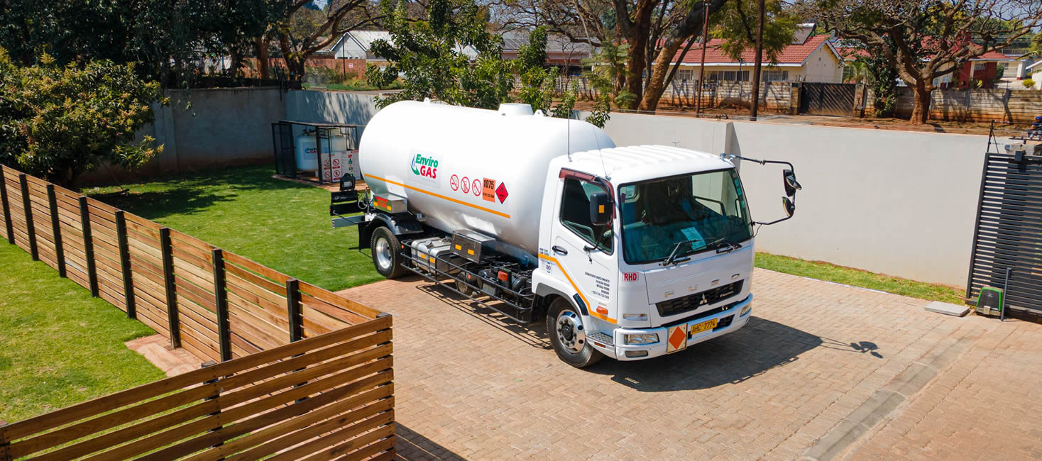 EnviroGas branded LPG bulk delivery tanker